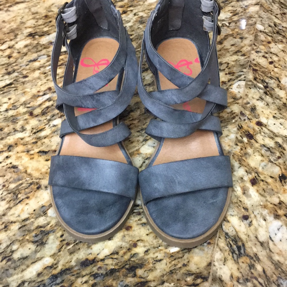 Gray Blue Sandals.